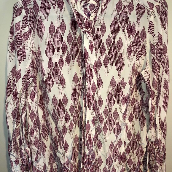 Rinku Anthropology button down fuchsia blouse Sm - Picture 2 of 6